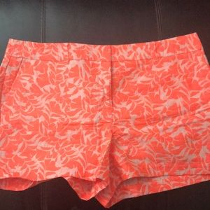 Orange flower shorts